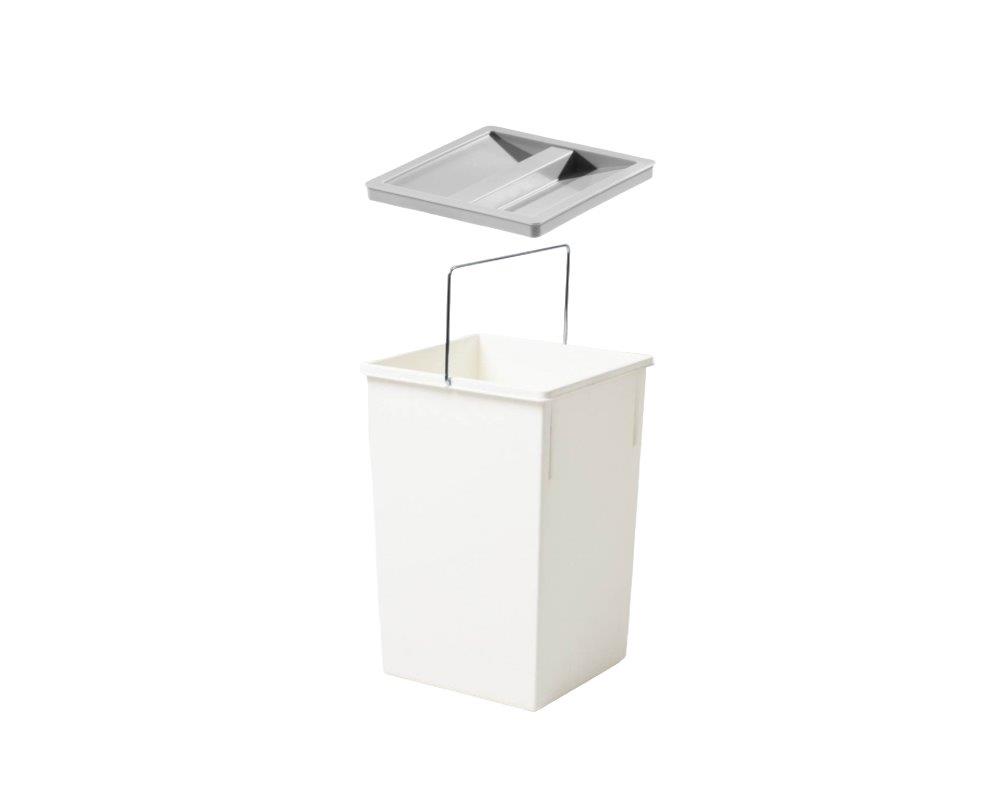 Hailo Inneneimer 1045119 weiß 15 Liter 220 x 230 x 350 mm mit Deckel