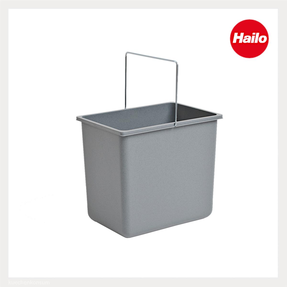Hailo Inneneimer 1094079 hellgrau 18 Liter 316 x 226 x 286 mm und Henkel