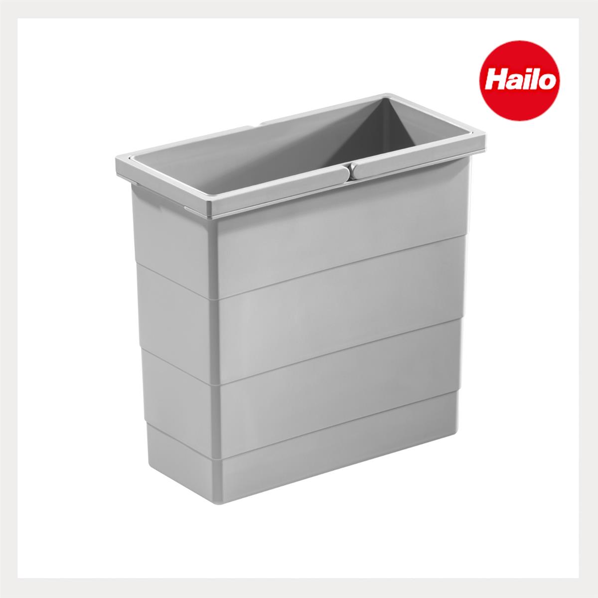 Hailo Inneneimer 1102449 hellgrau 12 Liter 320 x 156 x 295 mm 2 Henkel