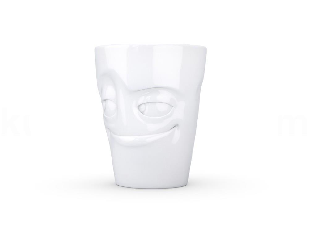TV Tasse Kaffeebecher 82.01 Henkelbecher Verschmitzt weiß