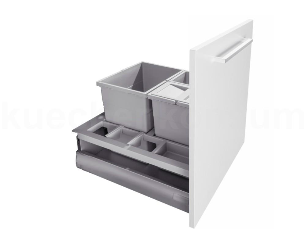 Hailo Abfallsammler 3620631 Separato-K 600 Einsatz 2x 8,5 + 18 L Hellgrau
