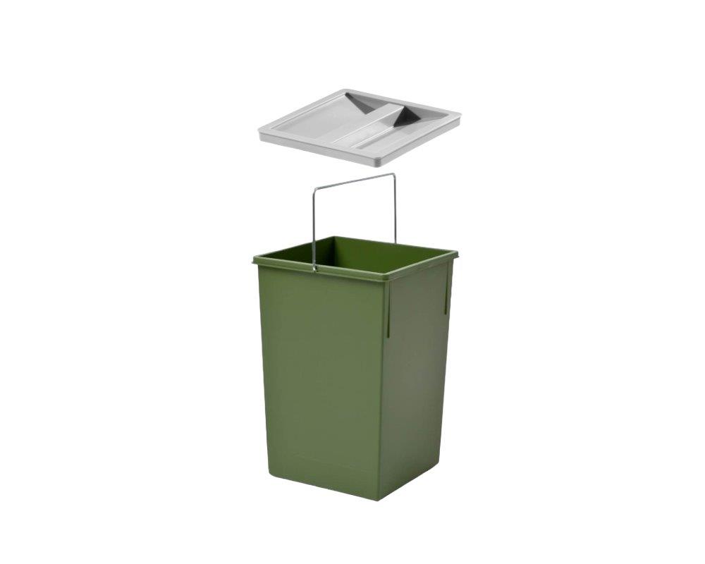 Hailo Inneneimer 1073259 grün 15 Liter 220 x 230 x 350 mm mit Deckel