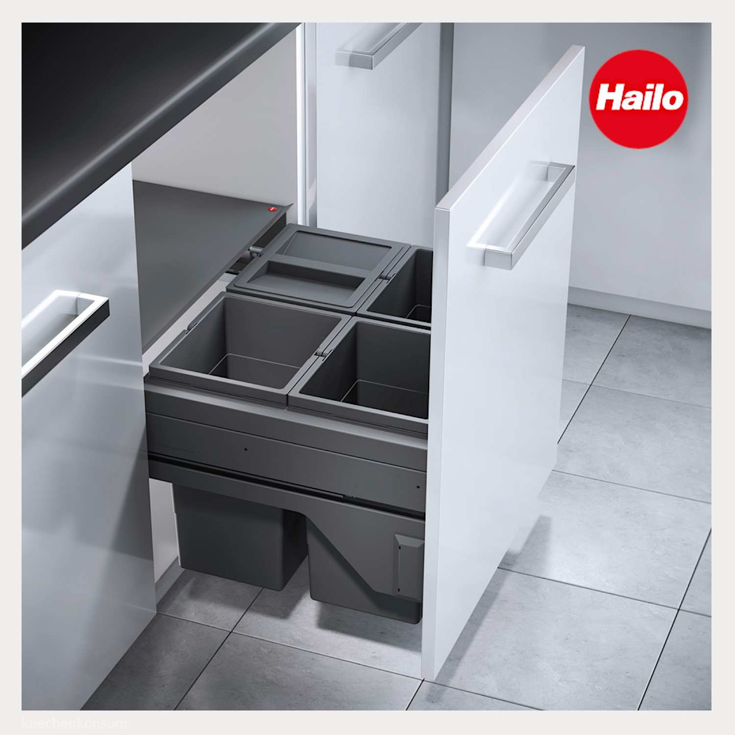 Hailo Abfallsammler 3610861 Cargo 600 Slide 52 Liter