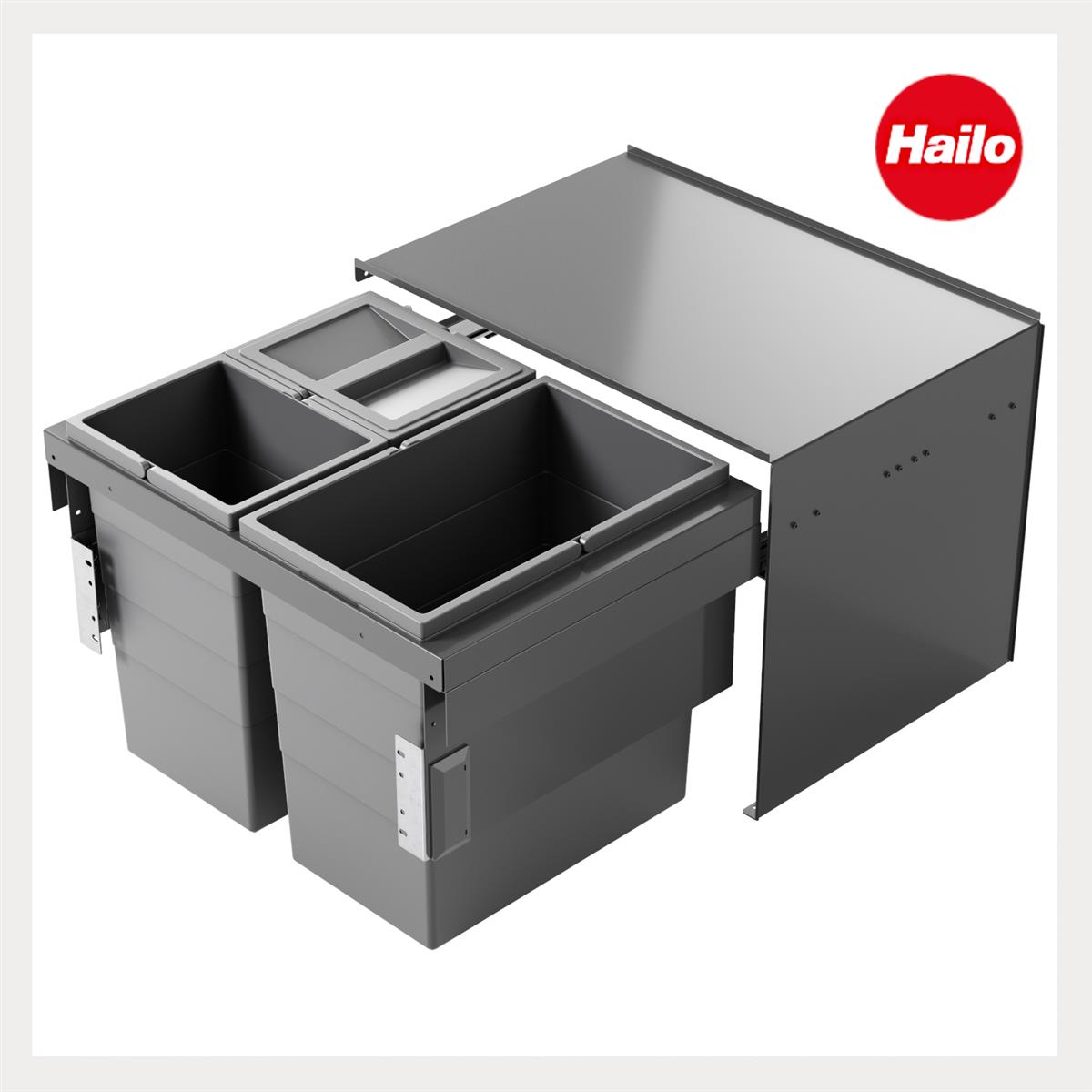 Hailo Abfallsammler 3608901 Cargo Aqua 28 + 2x 13 Liter