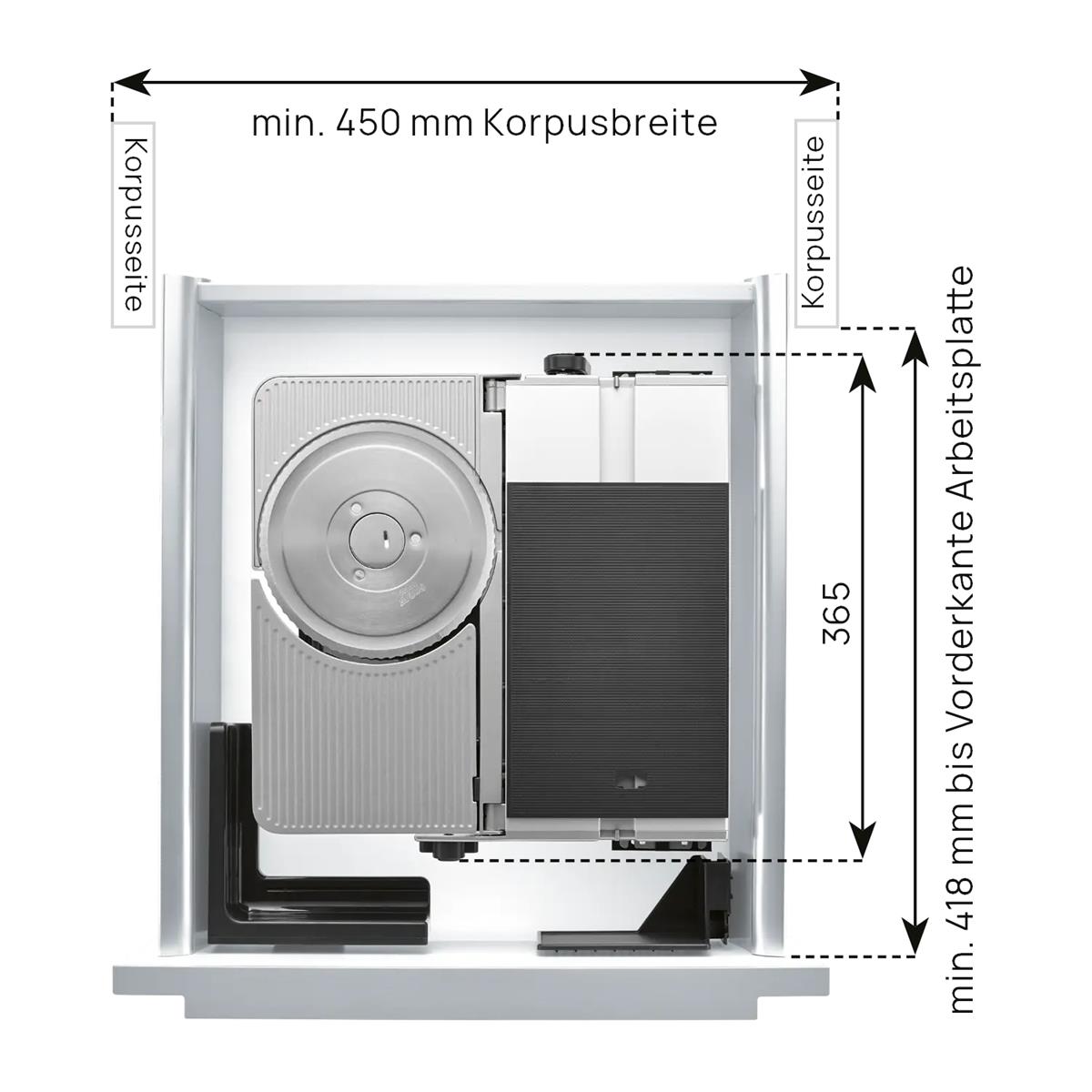 Ritter Einbau-Allesschneider AES 62 silber rechts