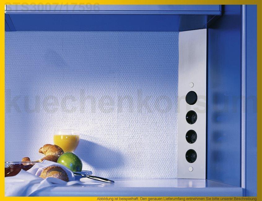 Thebo Ecksteckdose 17596SKU Edelstahl 3fach STS 3007 mit Schalter SKU senkrecht