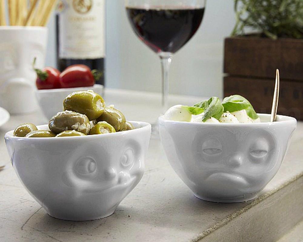 TV Tasse Schälchen-Set 26.01 Lecker und Verpennt mittel weiß