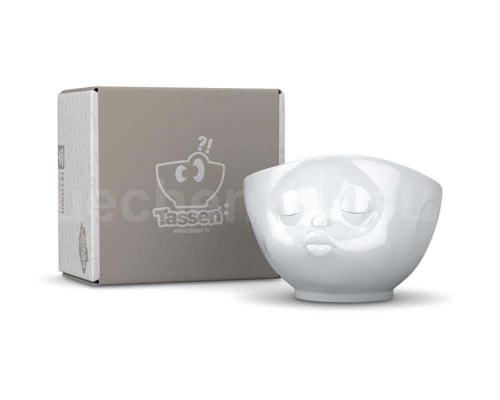 TV Tasse Schale 03.01 küssend 500 ml weiß