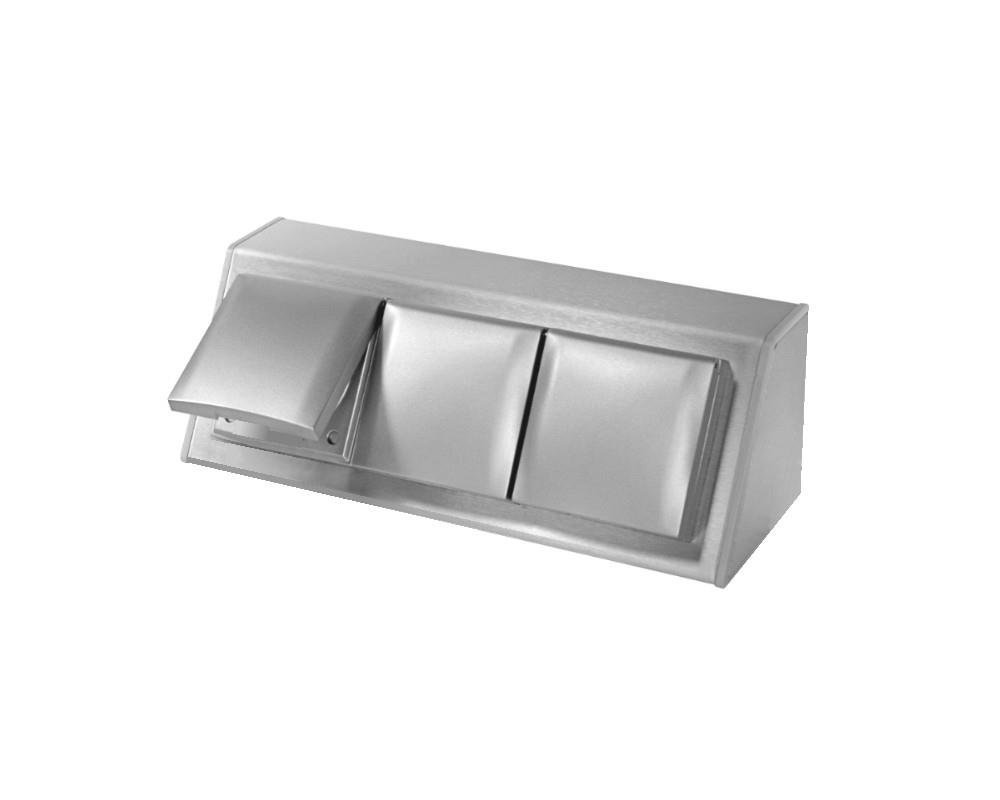 Thebo Aufbausteckdose 1792326 Edelstahl 3fach ST3900 B ST/3 mit Deckel