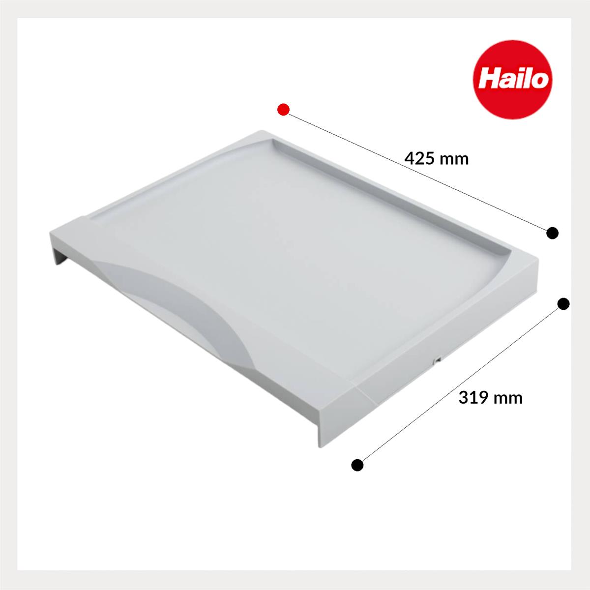 Hailo Systemdeckel 1129689 hellgrau für Raumspar-Tandem