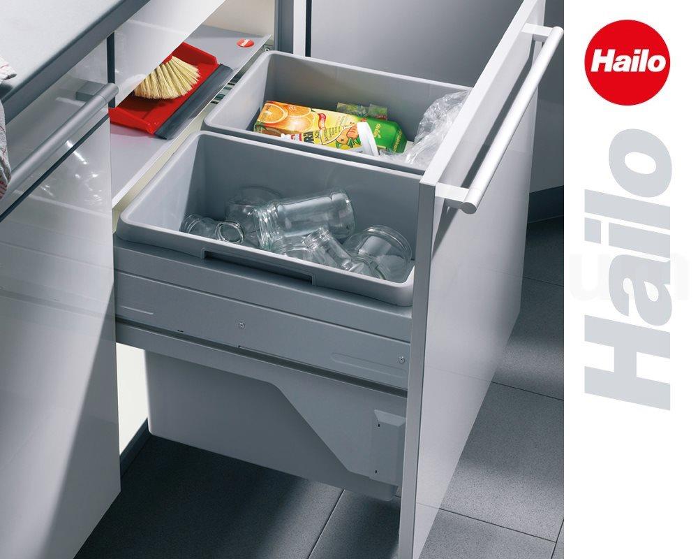Hailo Abfallsammler 3610621 CS Slide Euro-Cargo-S 2x 30 Liter
