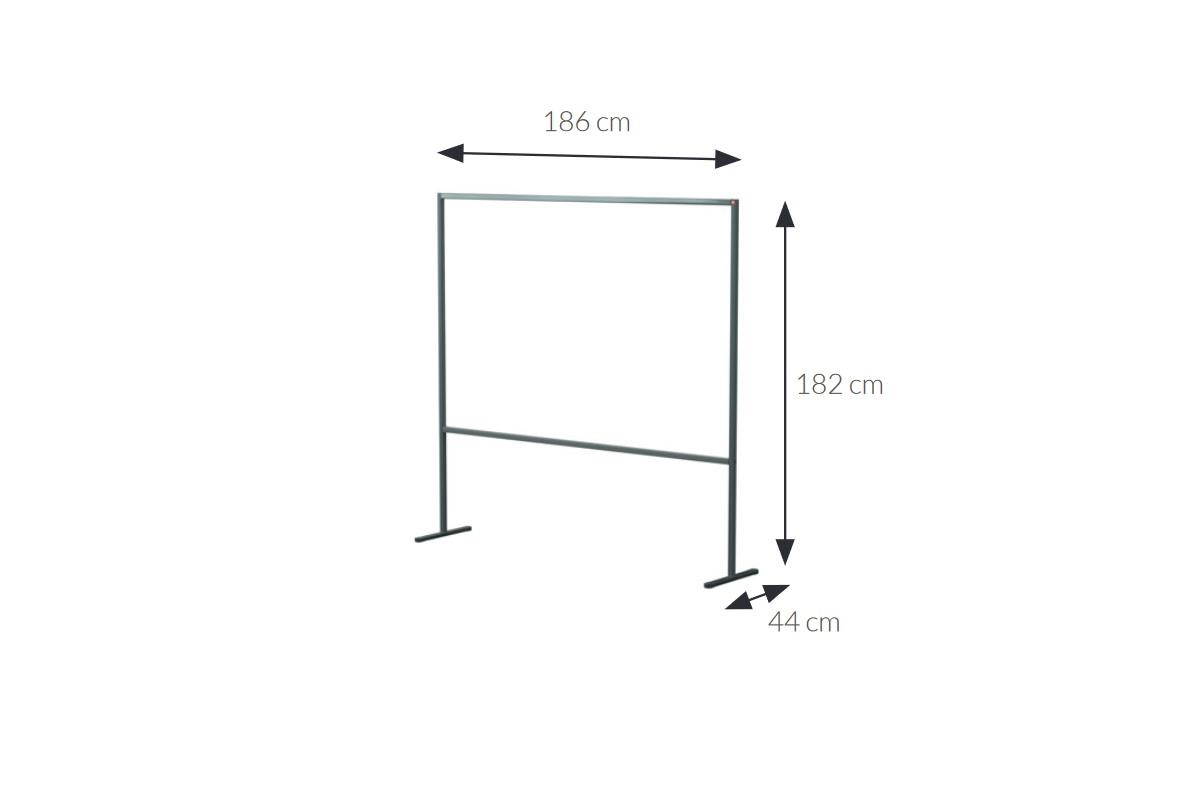 Hailo Schutzwand 3090191 dunkelgrau Care Wall CW3L 186 x 182 x 3,5 cm