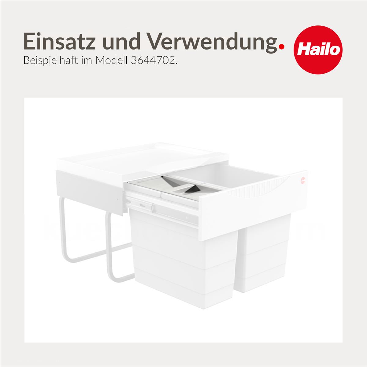 Hailo Deckel 1107249  für Inneneimer hellgrau 12 und 14 Liter