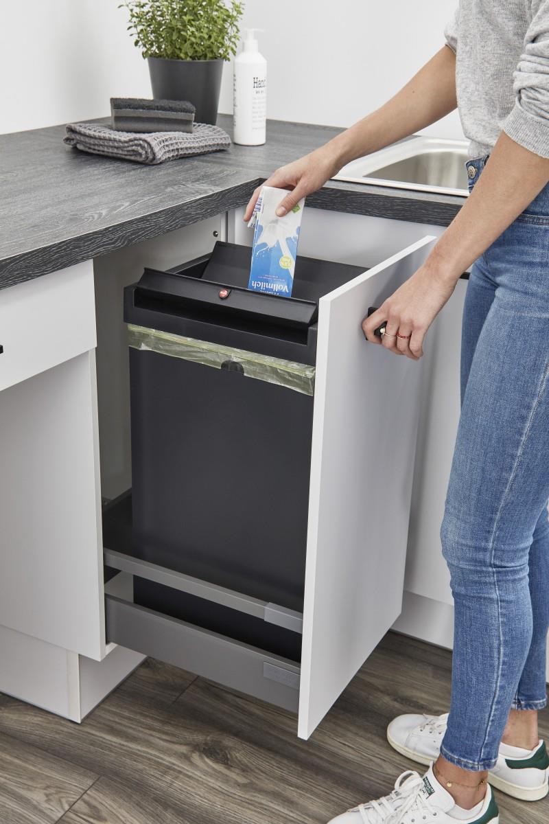 Hailo Abfallsammler 3273101 Wertstoffbox 53 L schwarz