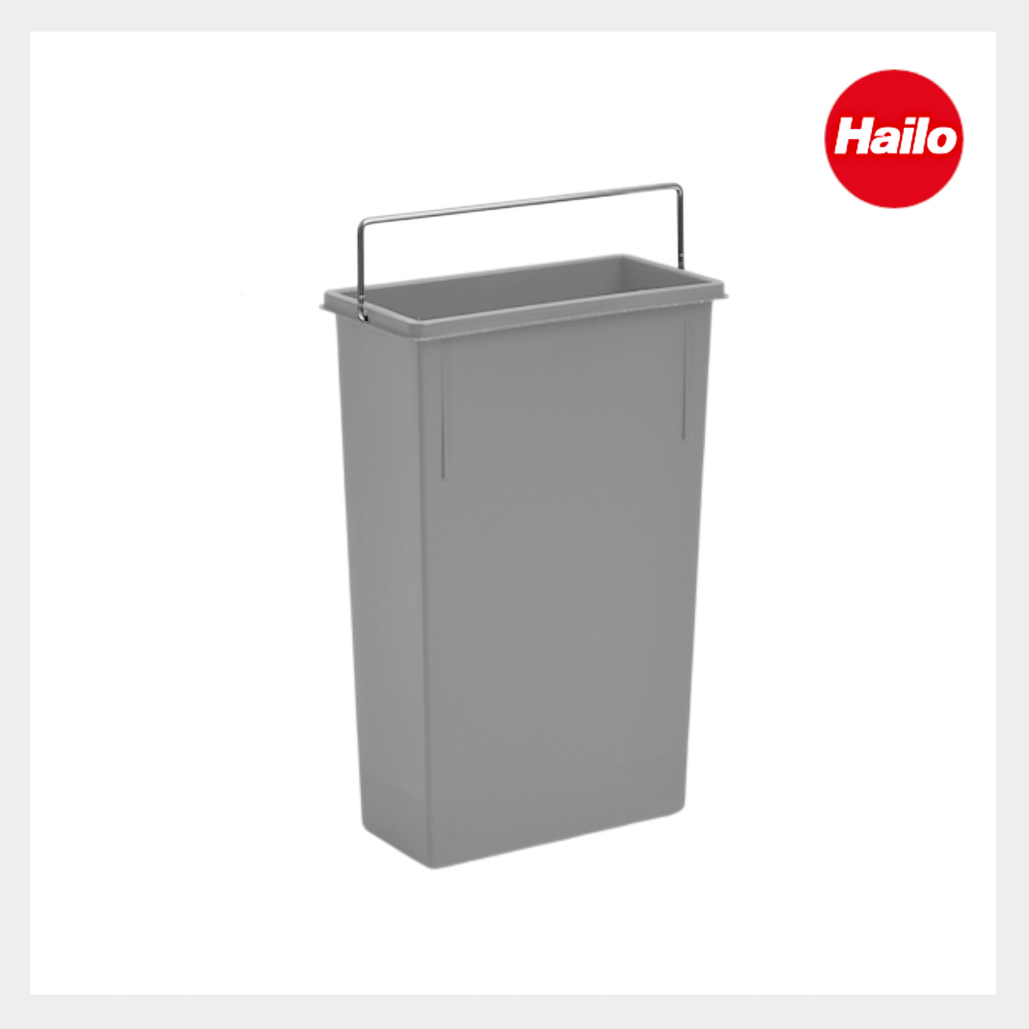 Hailo 7 L Inneneimer 1068909 signalgrau 226 x 115 x 340 mm mit Henkel