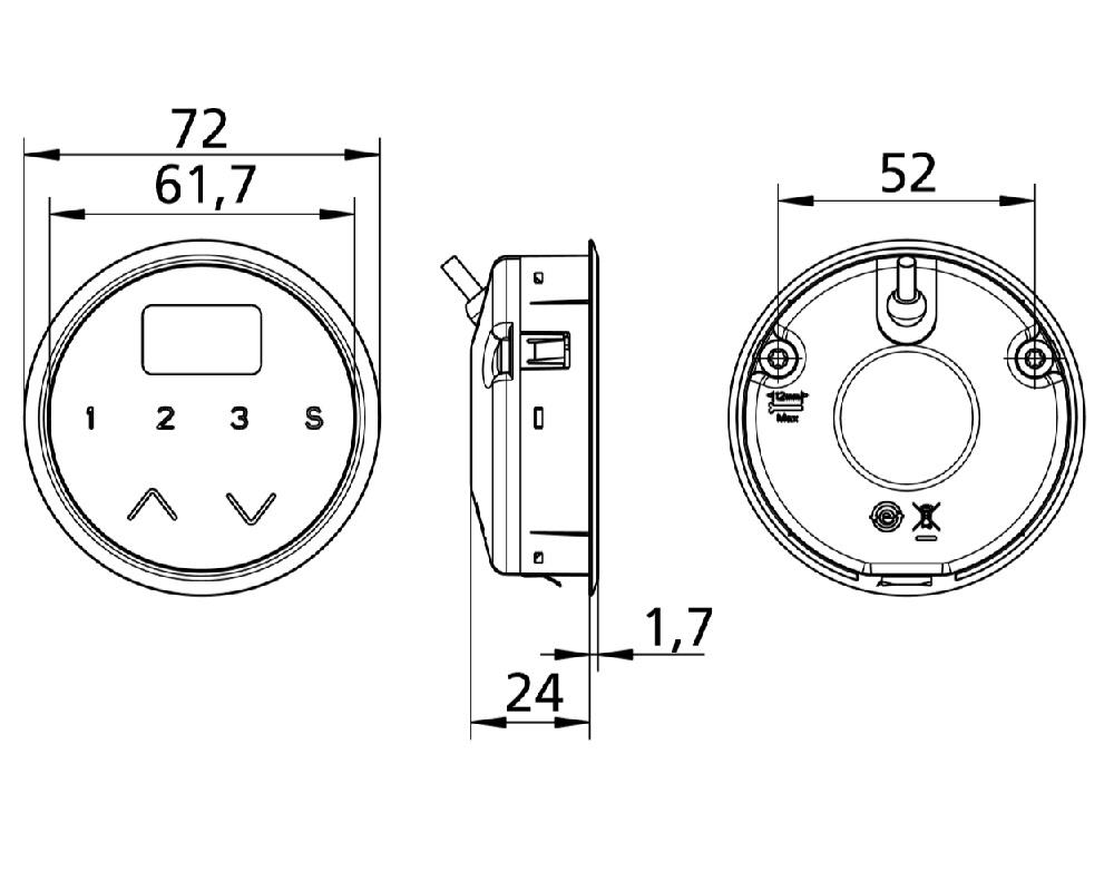 Linak Desk Panel Steuerung DPT1C00 AUF / AB Touch Bedienelement