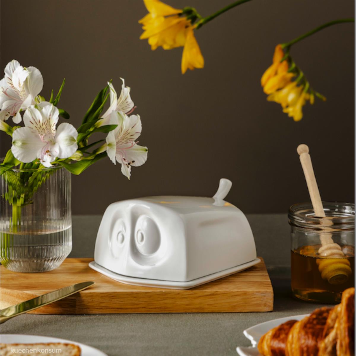 TV Tasse Butterdose 34.01 Versteckt weiß