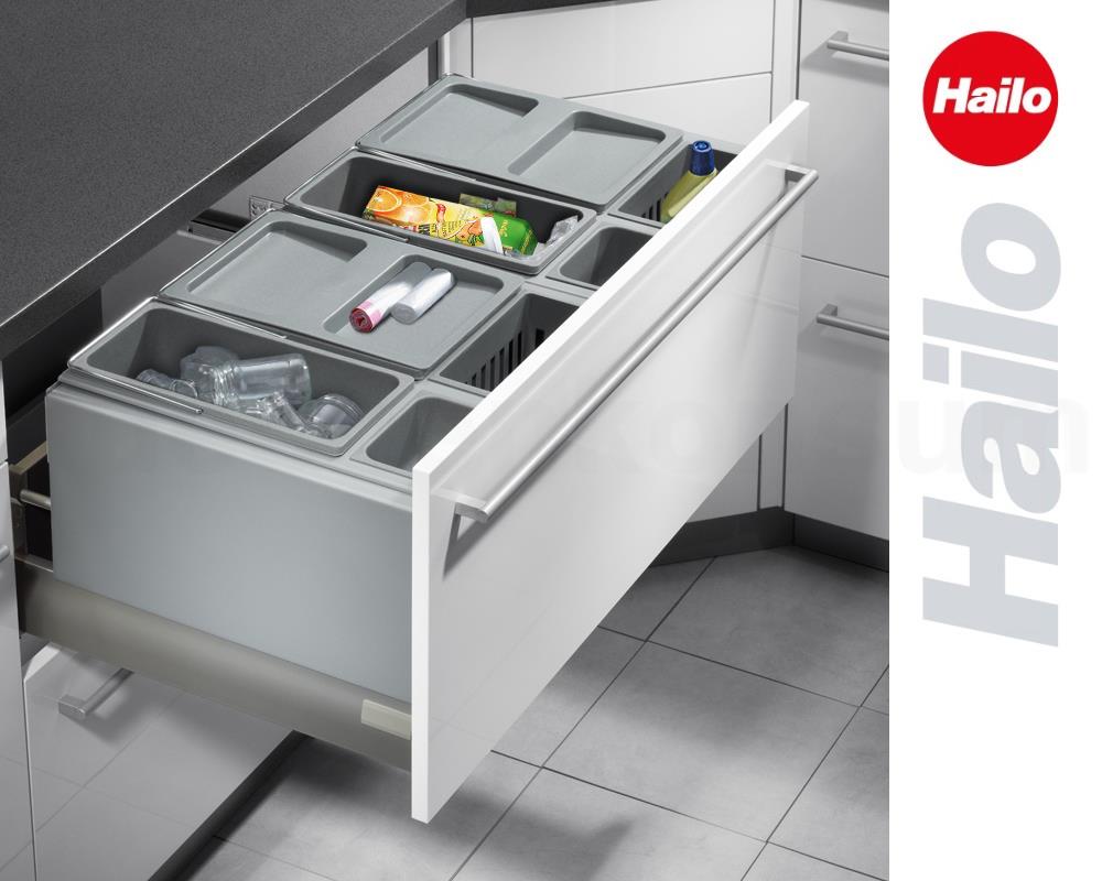 Hailo Abfallsammler 3630901 XX Inset Aufsatz XXL 2x 18 + 2x 12 + 2x 4,1 + 2x 0,7 Liter