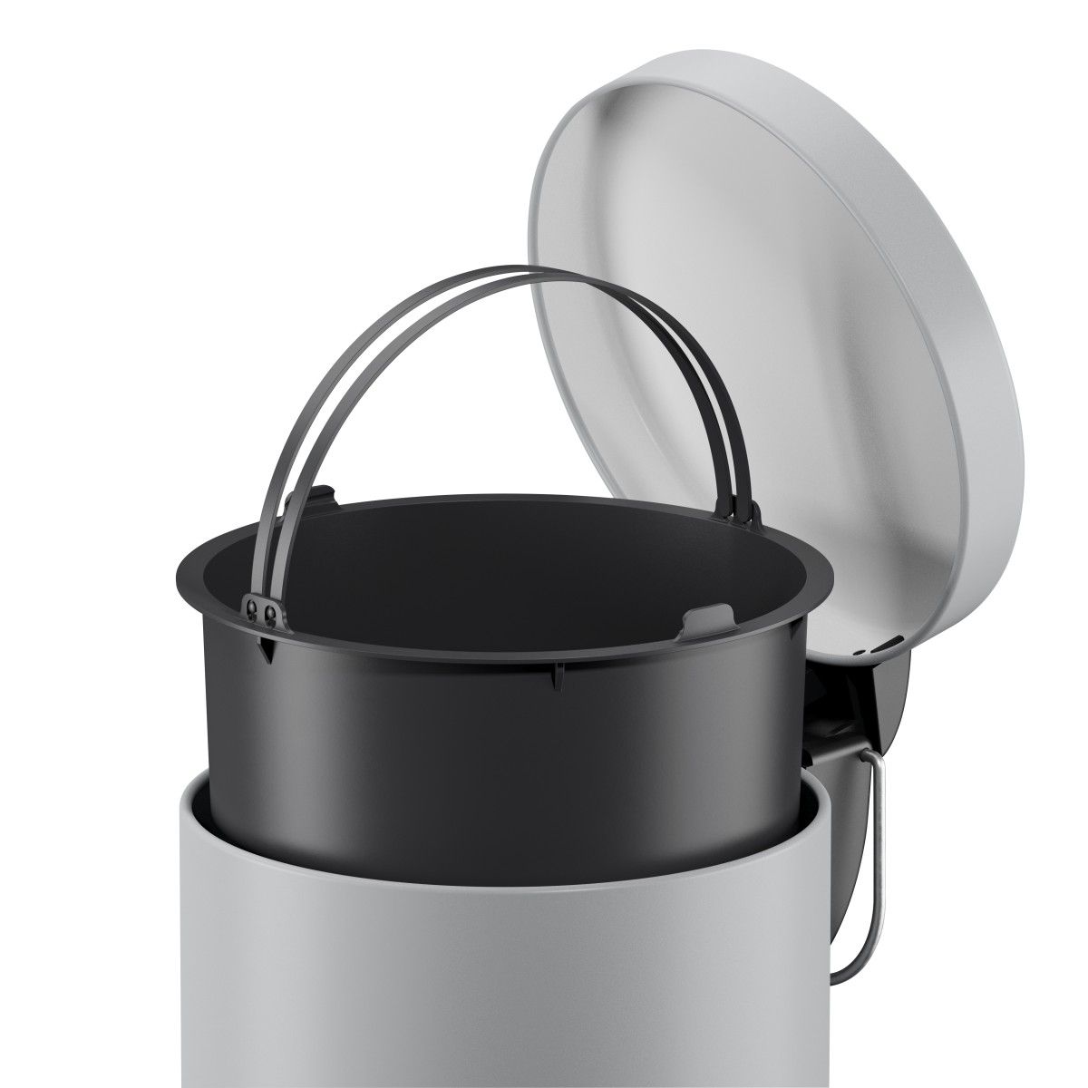 Hailo Standmülleimer 5050201 Selekta rund 5 Liter Grau