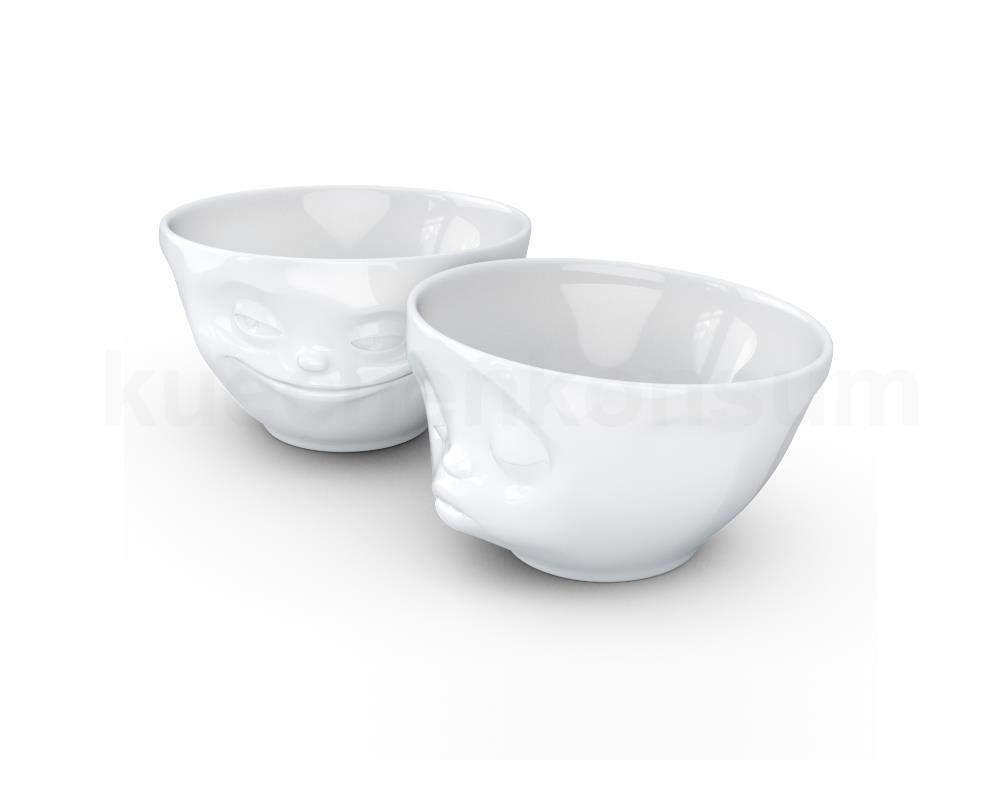TV Tasse Dip-Set 21.01 Happy und Kiss klein weiß
