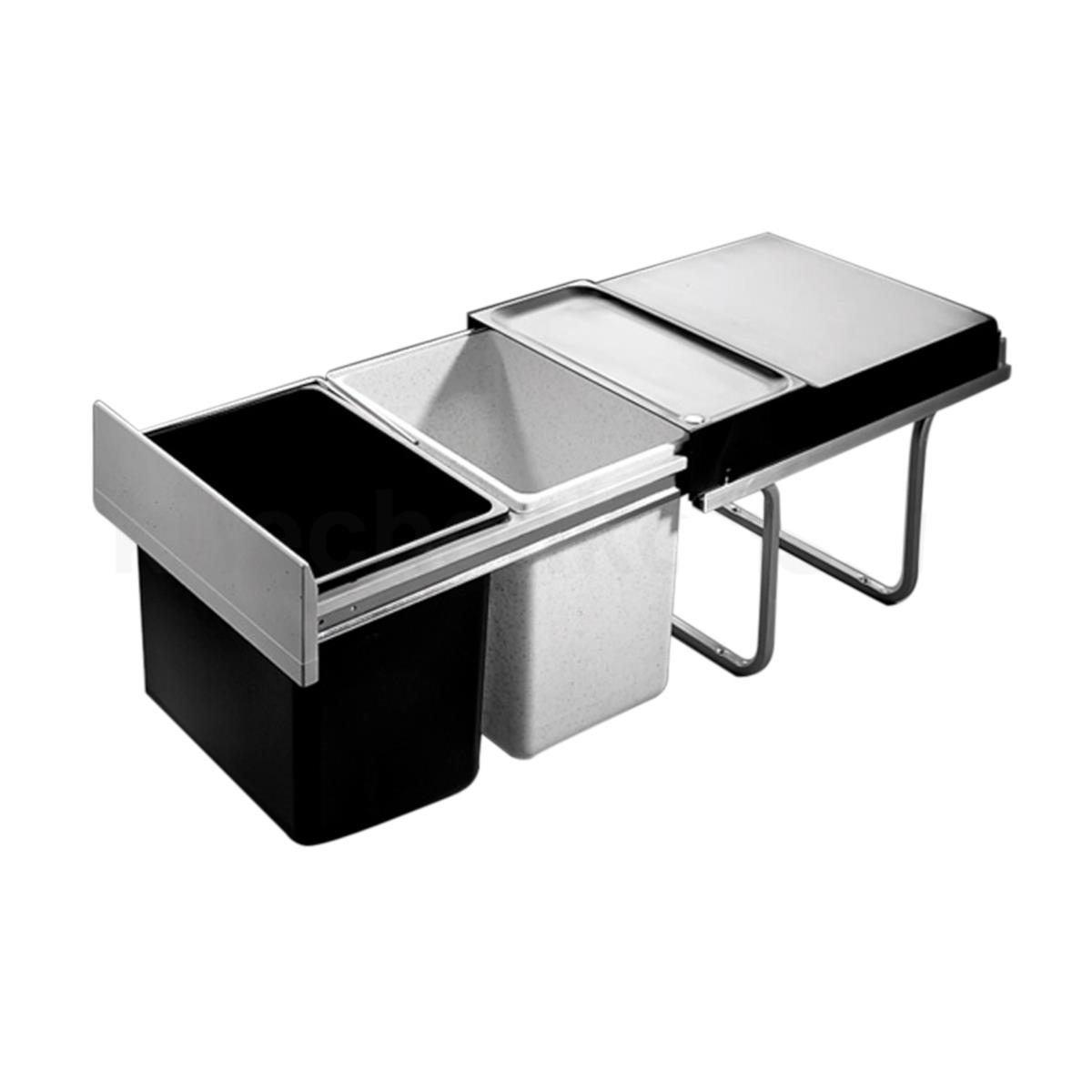 Hailo Abfallsammler 3640001 TR Swing A Raumspar-Tandem 2x 18 Liter