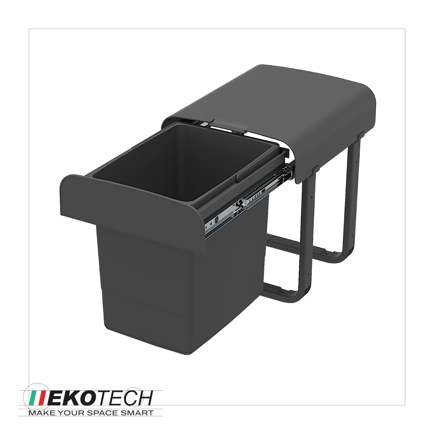 Ekotech Abfallsammler AO15O Aladin Orion grau 15 Liter ab 40cm Unterschrank