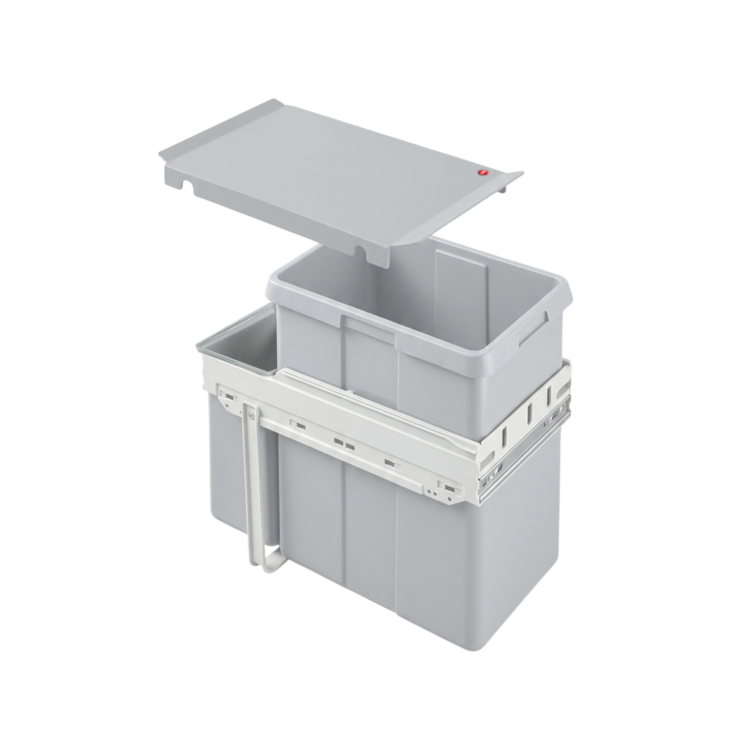 Hailo Abfallsammler 3614301 Inset 38 + 7 Liter Hellgrau