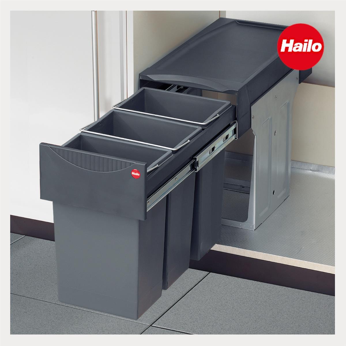 Hailo Abfallsammler 3666131 TZ Swing Terzett 3x 10 Liter