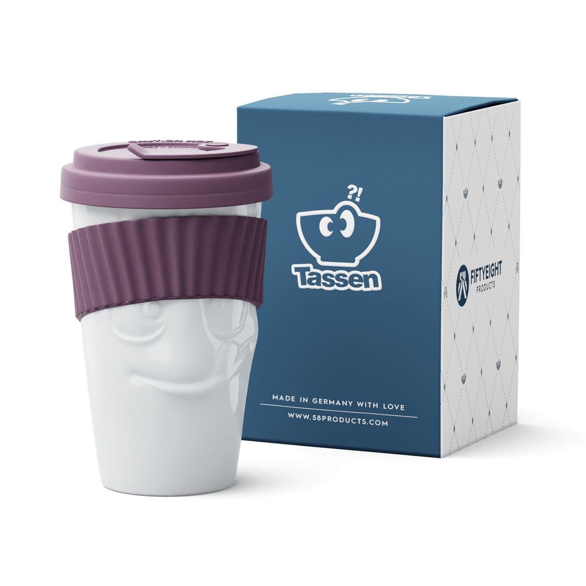 TV Tasse Kaffeebecher 02 To Go Lecker Weinbeere