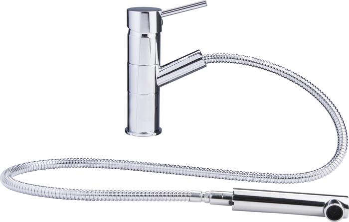 Armatur Spültisch 8861 EHM mit Ökosparkartusche
 ausziehbarer Brause Chrom