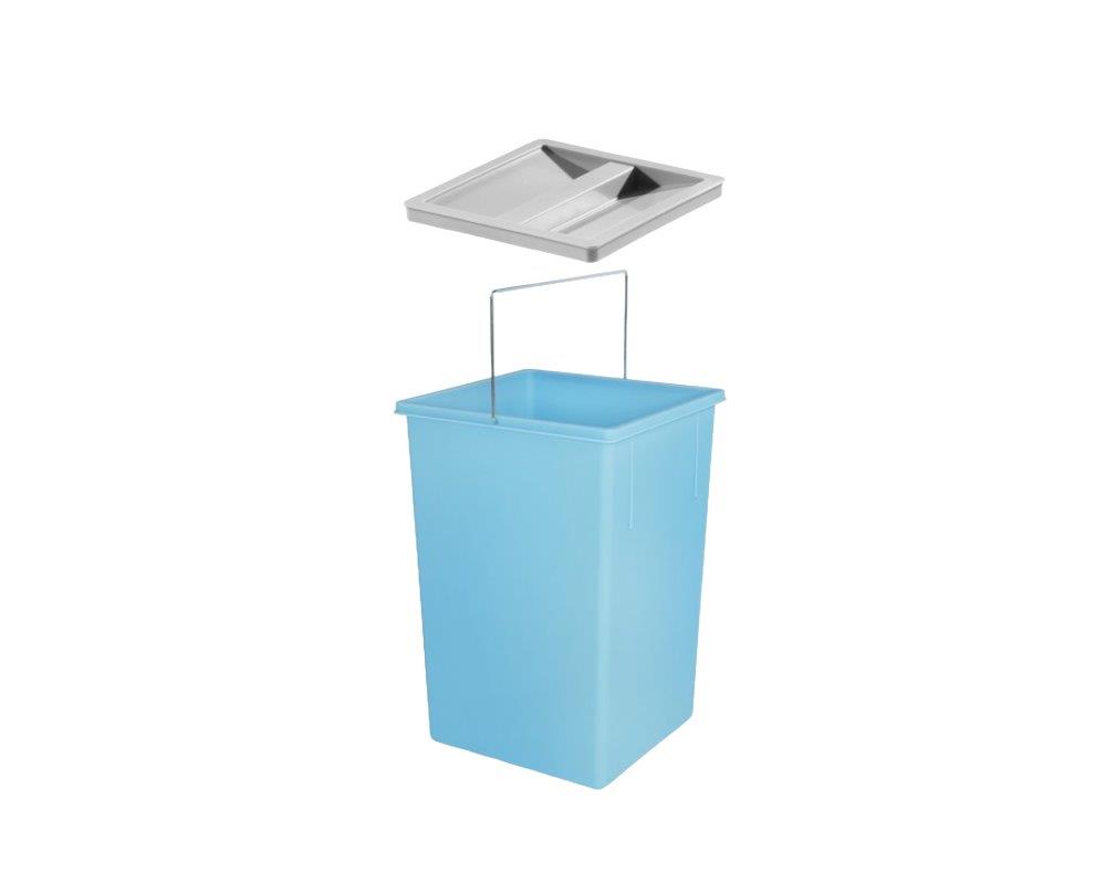 Hailo Inneneimer 1221209 blau 15 Liter 220 x 230 x 350 mm mit Deckel