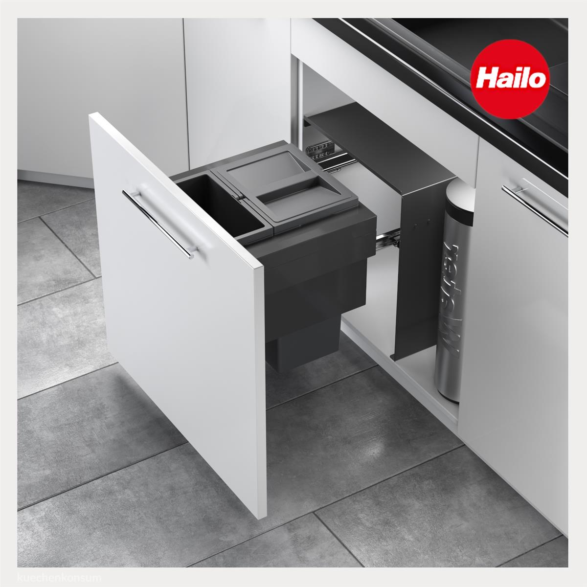 Hailo Abfallsammler 3608601 Cargo Aqua 2x 13 Liter