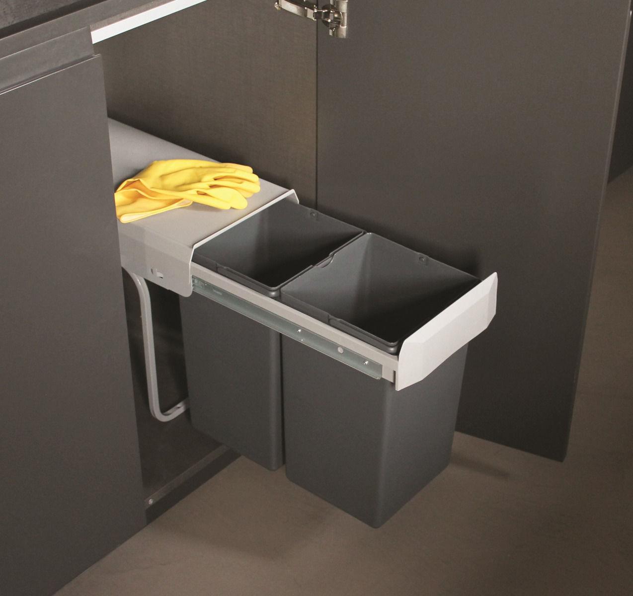 Victory Double Man 2x14L Alugrau/Anthrazit Gestell alugrau, Eimer Anthrazit