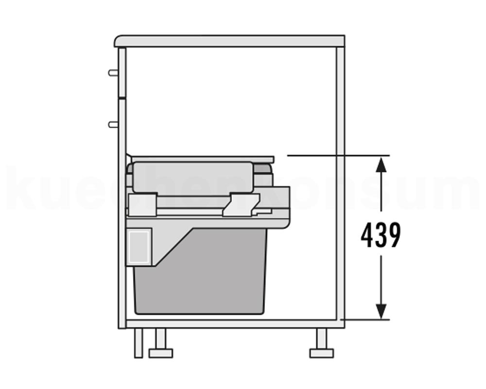 Hailo Abfallsammler 3610621 CS Slide Euro-Cargo-S 2x 30 Liter