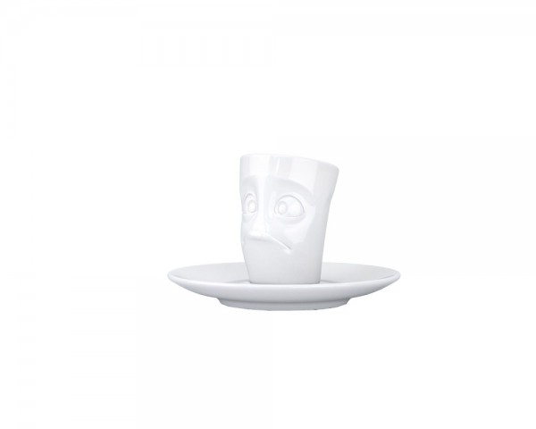 TV Tasse Espresso Mug 13 verdutzt weiß mit Henkel