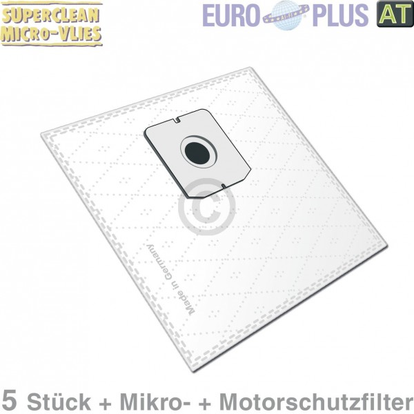 Europart Filterbeutel Europlus Z7013 Vlies u.a. für Fakir, Zelmer 5 Stk