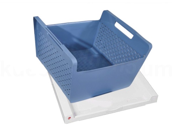 Hailo Laundry Area Universaltablar 3271002 Ordnungsmodul mit Wäschekorb blau 16er