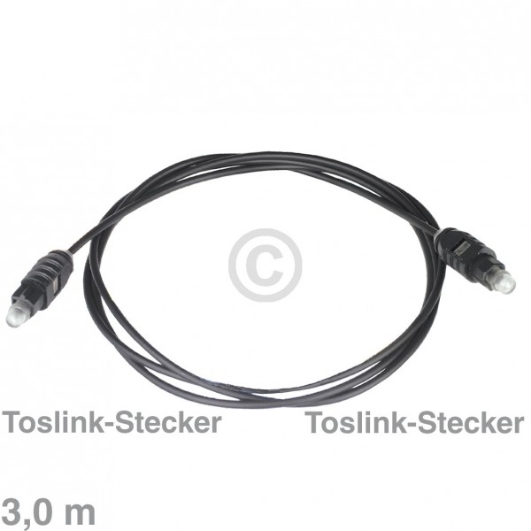 Europart Kabel Lichtleiter-Verbindungskabel Toslink Stecker/Stecker 3m