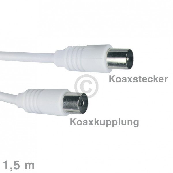 Europart Kabel Koax-Anschlusskabel Stecker/Buchse 1,5m