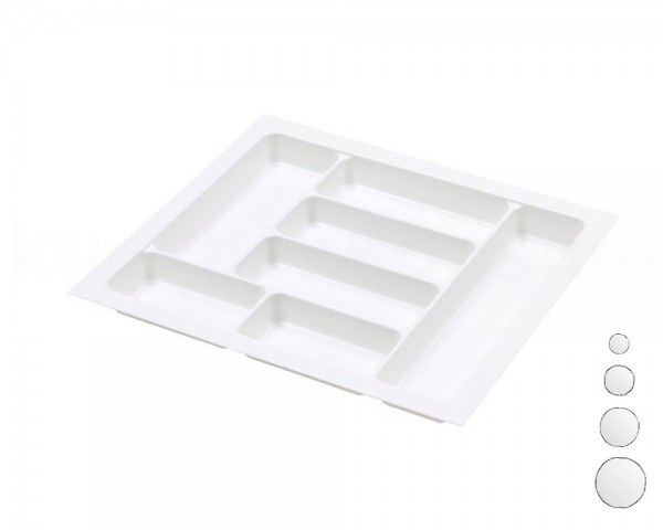 Besteckeinsatz für 30-120 cm Schublade Kunststoff weiß